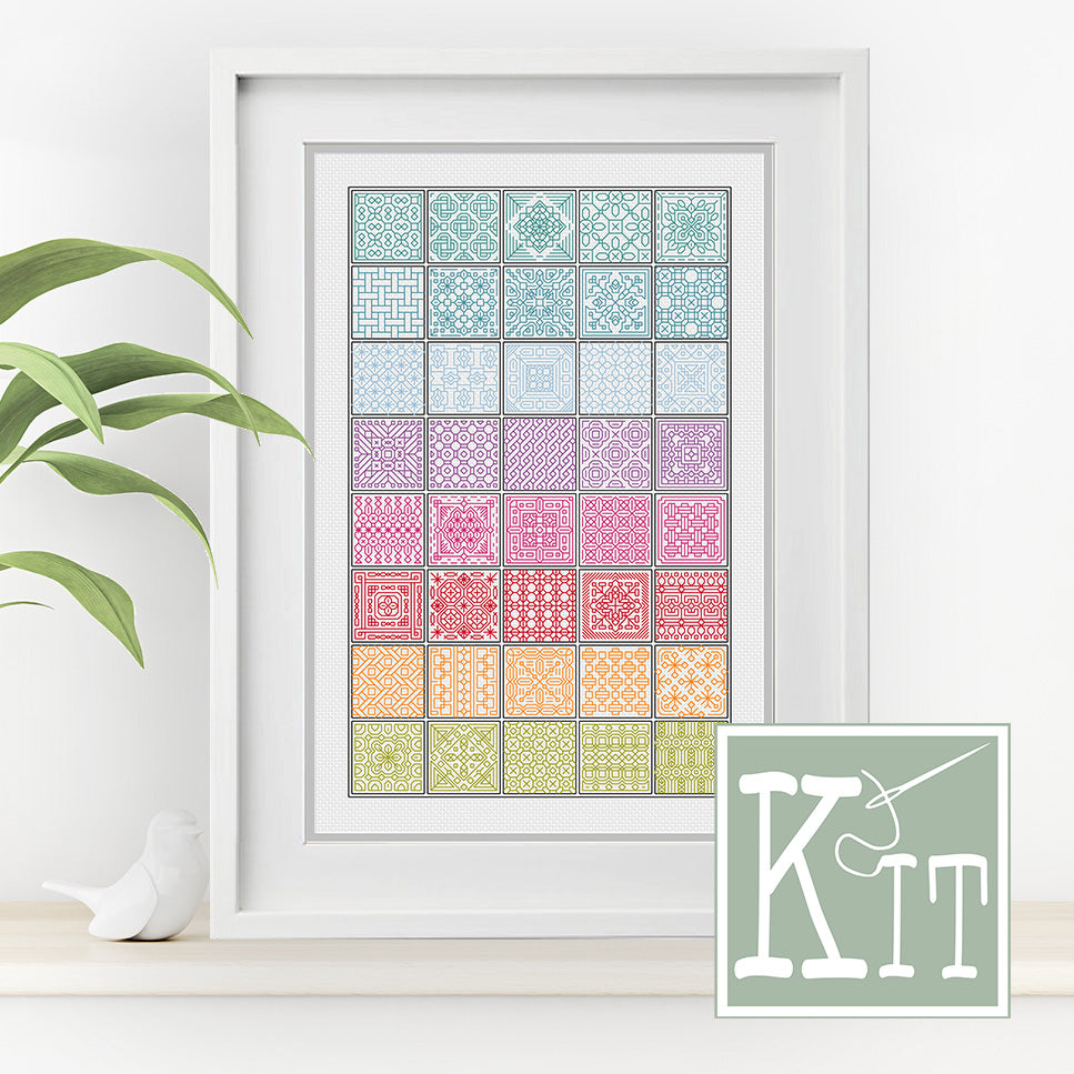 Kit Blackwork "Squares" - FREE SHIPPING