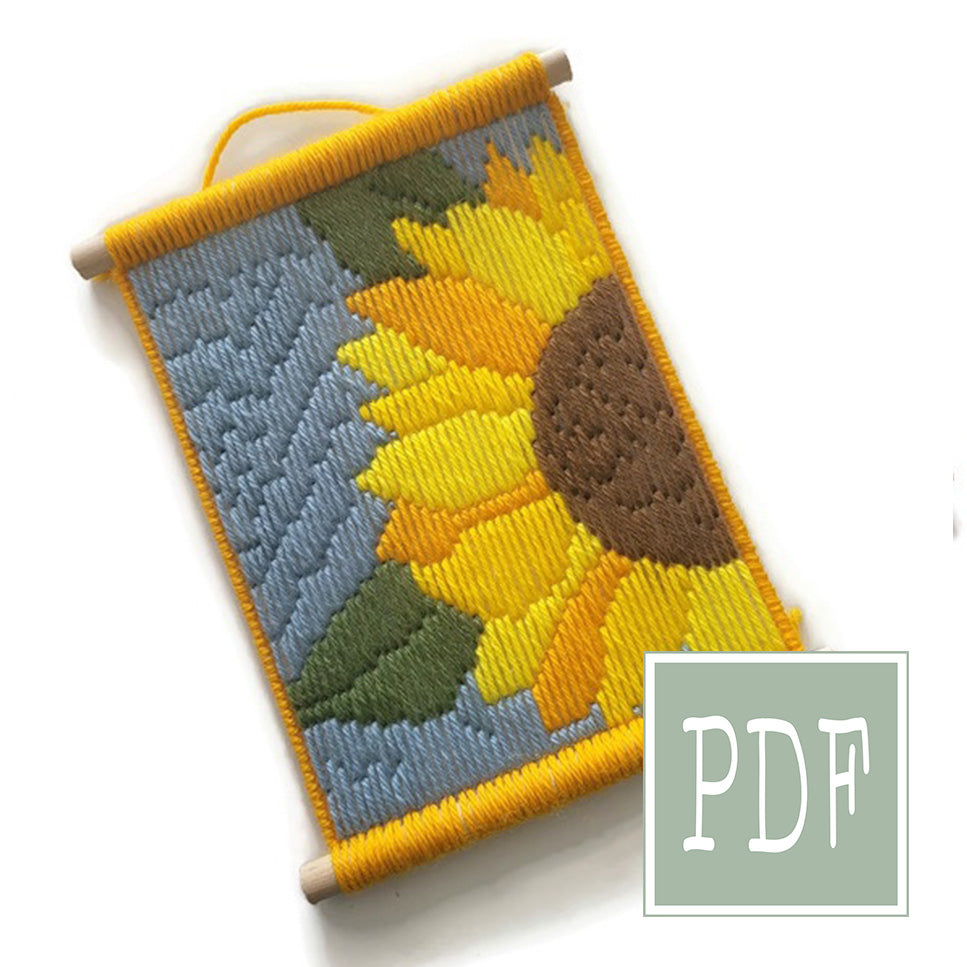 Bargello - Instant Download - Sunflower Wall Hanging Charts/Design
