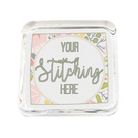 Paper Weight - Glass (Stitch Area: Square 7.5cm or 3")