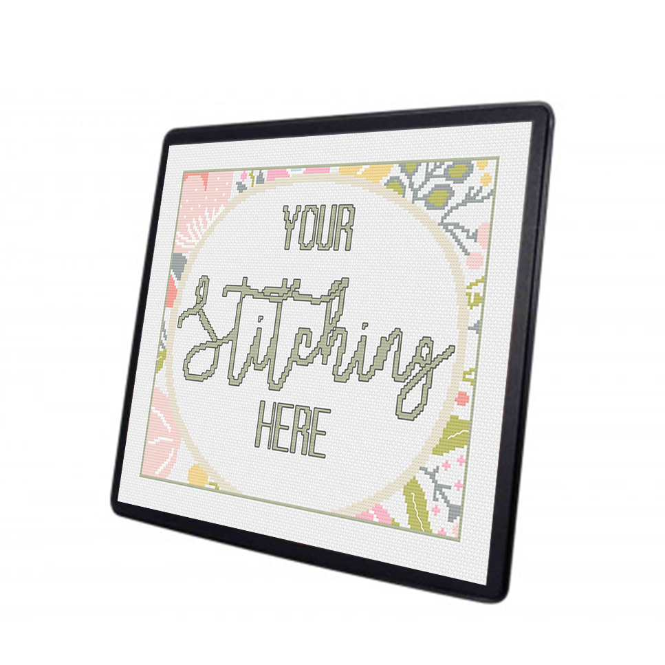 Place Mat - Flexible - Black (Stitch Area: 22x18cm or 8.7"x7.1") - FREE SHIPPING